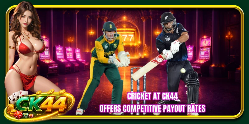 Cricket at CK44 offers competitive payout rates 